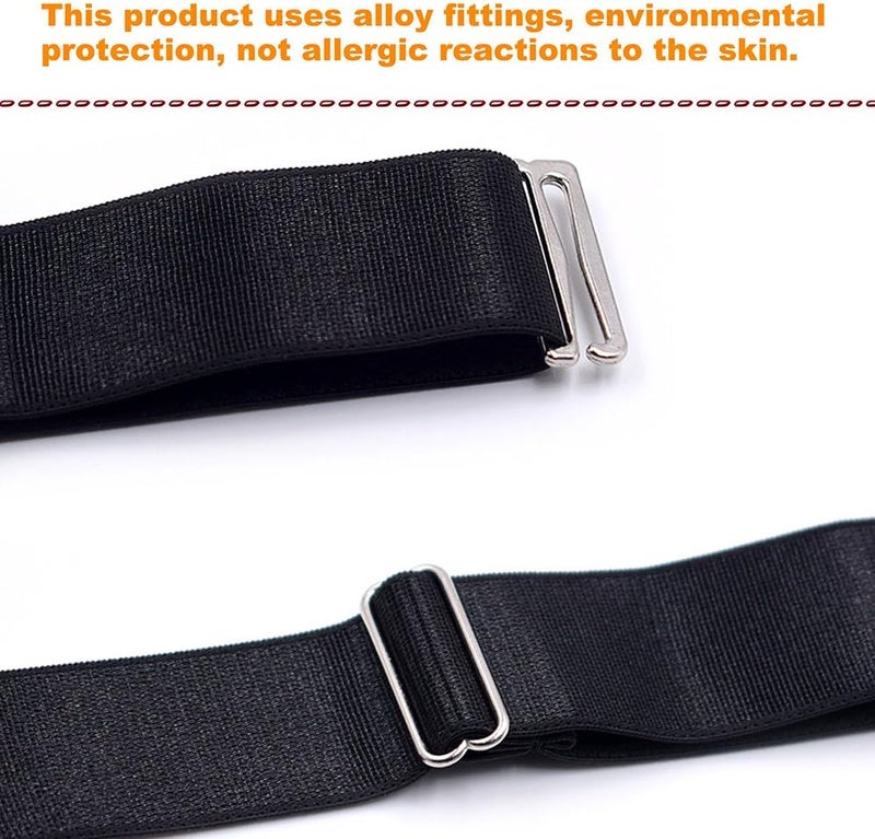 Kedofe Mens Shirt Stays Upgrade Adjustable Elastic Garter Military Shirts Holder with Non-slip Locking Clamps - Image 3